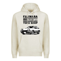 Oatmeal Heather initial d fujiwara tofu shop ae86 manga Premium Hoodie - lanVoArt