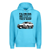 Ocean Blue initial d fujiwara tofu shop ae86 manga Premium Hoodie - lanVoArt