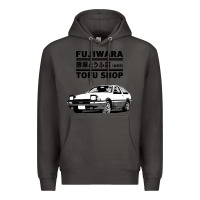 Smoke initial d fujiwara tofu shop ae86 manga Premium Hoodie - lanVoArt