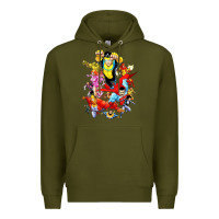 Army Green invincible and friend hero art Premium Hoodie - lanVoArt