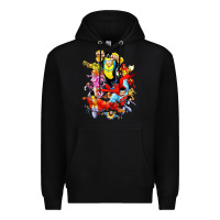 Black invincible and friend hero art Premium Hoodie - lanVoArt