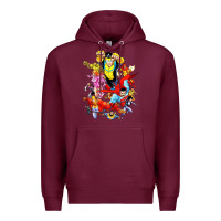 Burgundy invincible and friend hero art Premium Hoodie - lanVoArt