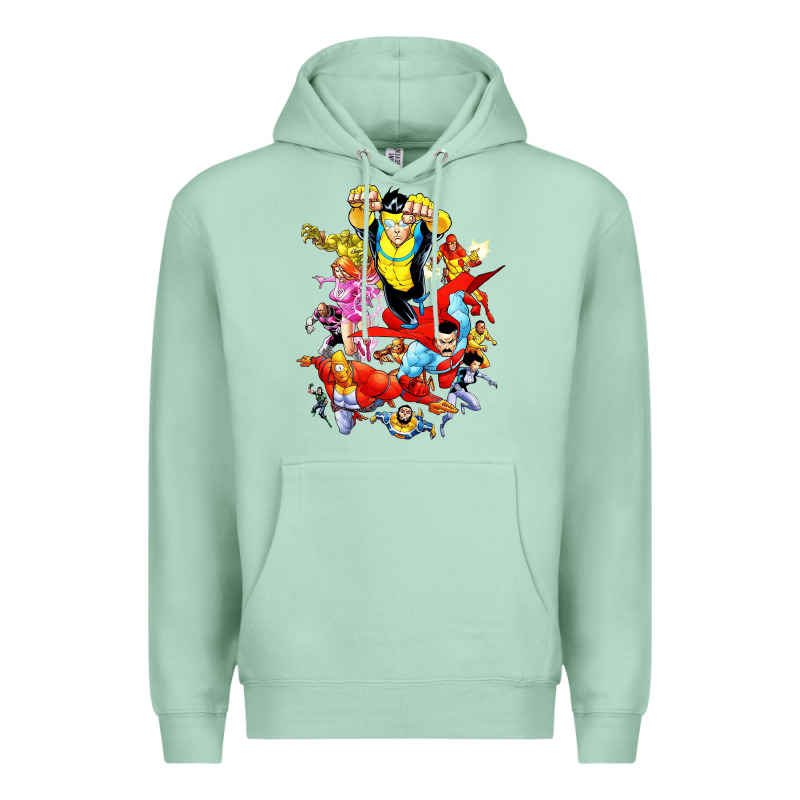 Invincible And Friend Hero Art Premium Hoodie by lanVoArt | Teevron
