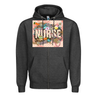 Charcoal Heather Easter Nurse Zipper Hoodie - LillyAllenDesigns