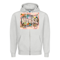Dove Grey Easter Nurse Zipper Hoodie - LillyAllenDesigns