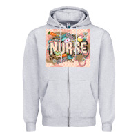 Heather Grey Easter Nurse Zipper Hoodie - LillyAllenDesigns