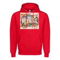 Red Easter Nurse Zipper Hoodie - LillyAllenDesigns