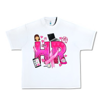 White breast cancer hr human resources Urban Heavy Tee - texasbilliewilder