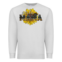 Dove Grey girls mama sunflower Premium Sweatshirt - RacoonDesign