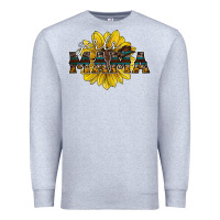 Heather Grey girls mama sunflower Premium Sweatshirt - RacoonDesign