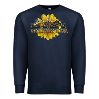 Navy girls mama sunflower Premium Sweatshirt - RacoonDesign