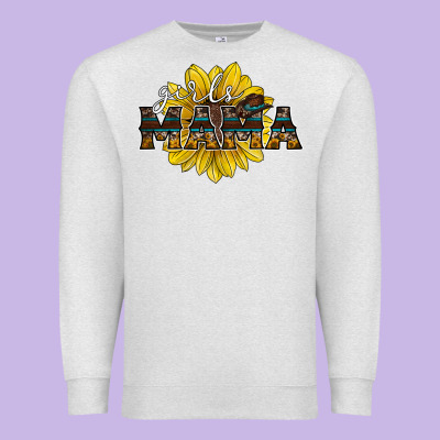 Girls Mama Sunflower Premium Sweatshirt Designed By Racoondesign