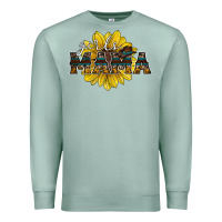 Seafoam girls mama sunflower Premium Sweatshirt - RacoonDesign