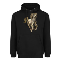 Black percheron horse Heavyweight Hoodie - LillyAllenDesigns