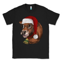 Black christmas glasses heifer Classic Tee - RanaPortraitStore