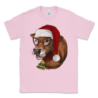 Bubblegum Pink christmas glasses heifer Classic Tee - RanaPortraitStore
