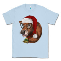 Dusty Blue christmas glasses heifer Classic Tee - RanaPortraitStore
