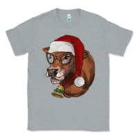 Heather Grey christmas glasses heifer Classic Tee - RanaPortraitStore