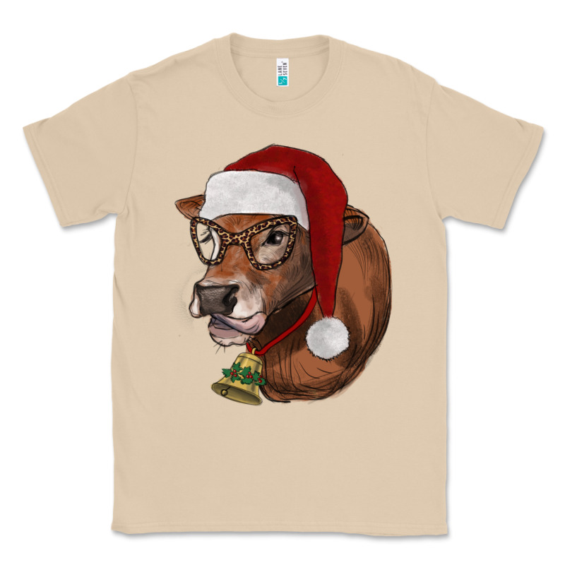 Christmas Glasses Heifer Classic Tee by RanaPortraitStore | Teevron