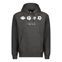 Charcoal Heather Funny Sports Balls Gag Gift Premium Hoodie - lanVoArt