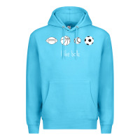 Ocean Blue Funny Sports Balls Gag Gift Premium Hoodie - lanVoArt