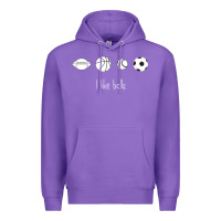 Purple Funny Sports Balls Gag Gift Premium Hoodie - lanVoArt