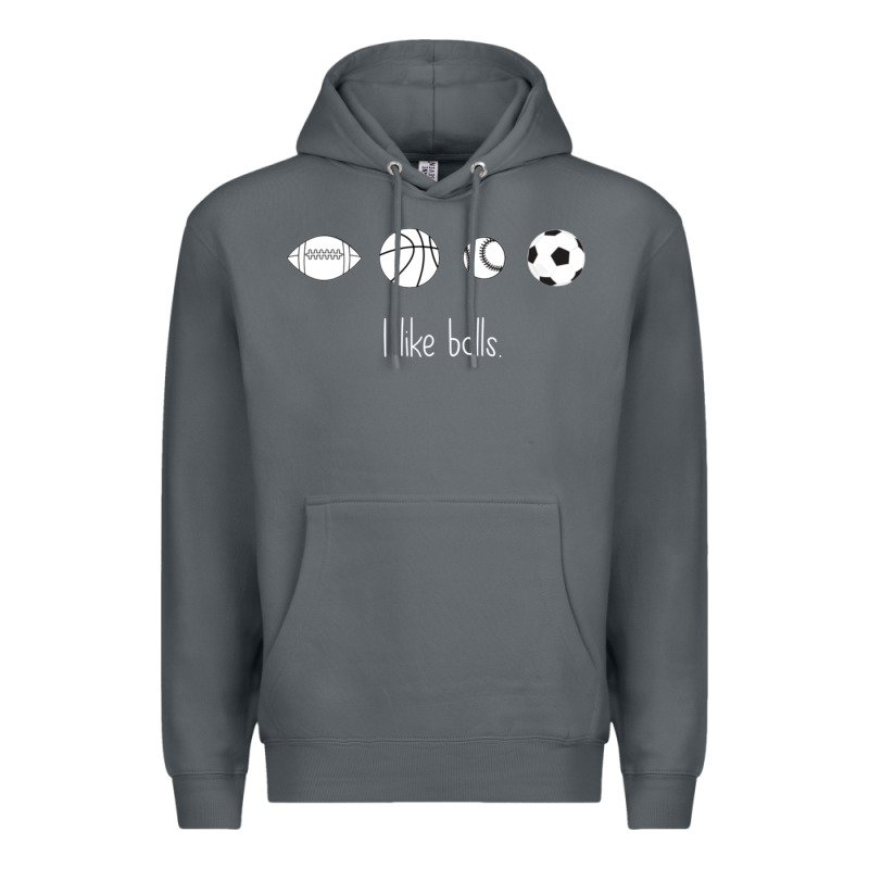 Funny Sports Balls Gag Gift Premium Hoodie by lanVoArt | Teevron