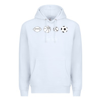 White Funny Sports Balls Gag Gift Premium Hoodie - lanVoArt