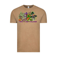 Vintage Coffee Peace love Halloween Vintage Tee - NancyCooperArtShop