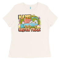 Bone Happy Easter truck Ladies Tee - LillyAllenDesigns