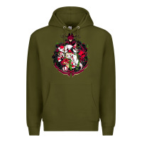 Army Green hazbin hotel christmas Premium Hoodie - lanVoArt