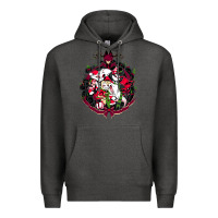 Charcoal Heather hazbin hotel christmas Premium Hoodie - lanVoArt