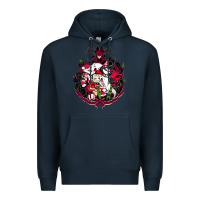 Navy hazbin hotel christmas Premium Hoodie - lanVoArt