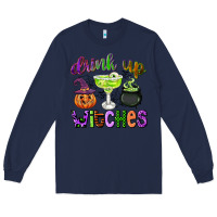 Navy drink up witches Long Sleeve Tee - CowGirlArtShop