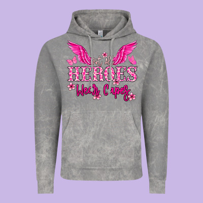 Not All Heroes Wear Capes Cancer Awareness Vintage Hoodie Designed By Howdyjamesfarm