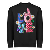 Black easter love Heavyweight Sweatshirt - FaDigitalArtStudio
