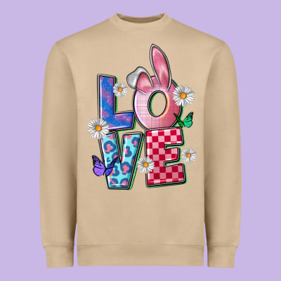 Easter Love Heavyweight Sweatshirt Designed By Fadigitalartstudio