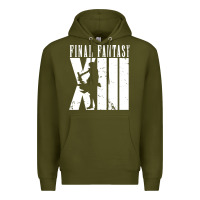 Army Green final fantasy xiii lightning white Premium Hoodie - lanVoArt