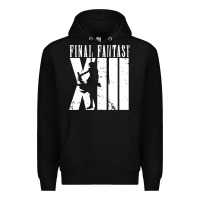 Black final fantasy xiii lightning white Premium Hoodie - lanVoArt