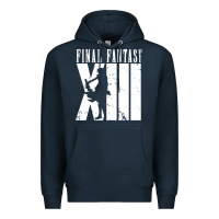Navy final fantasy xiii lightning white Premium Hoodie - lanVoArt