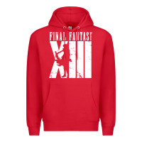 Red final fantasy xiii lightning white Premium Hoodie - lanVoArt