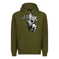 Army Green present mic screaming Premium Hoodie - lanVoArt