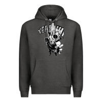 Charcoal Heather present mic screaming Premium Hoodie - lanVoArt