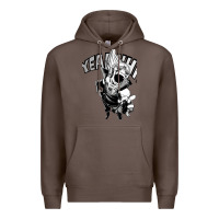 Coffee present mic screaming Premium Hoodie - lanVoArt