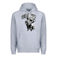 Heather Grey present mic screaming Premium Hoodie - lanVoArt