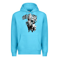 Ocean Blue present mic screaming Premium Hoodie - lanVoArt