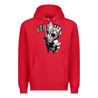 Red present mic screaming Premium Hoodie - lanVoArt