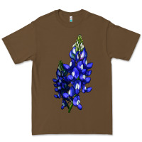 Cacao Bluebonnet Flower Premium Tee - LillyAllenDesigns