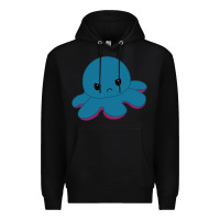 Black angry blue moody reversible octopus Premium Hoodie - lanVoArt
