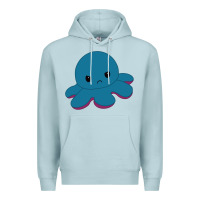 Blue Mist angry blue moody reversible octopus Premium Hoodie - lanVoArt